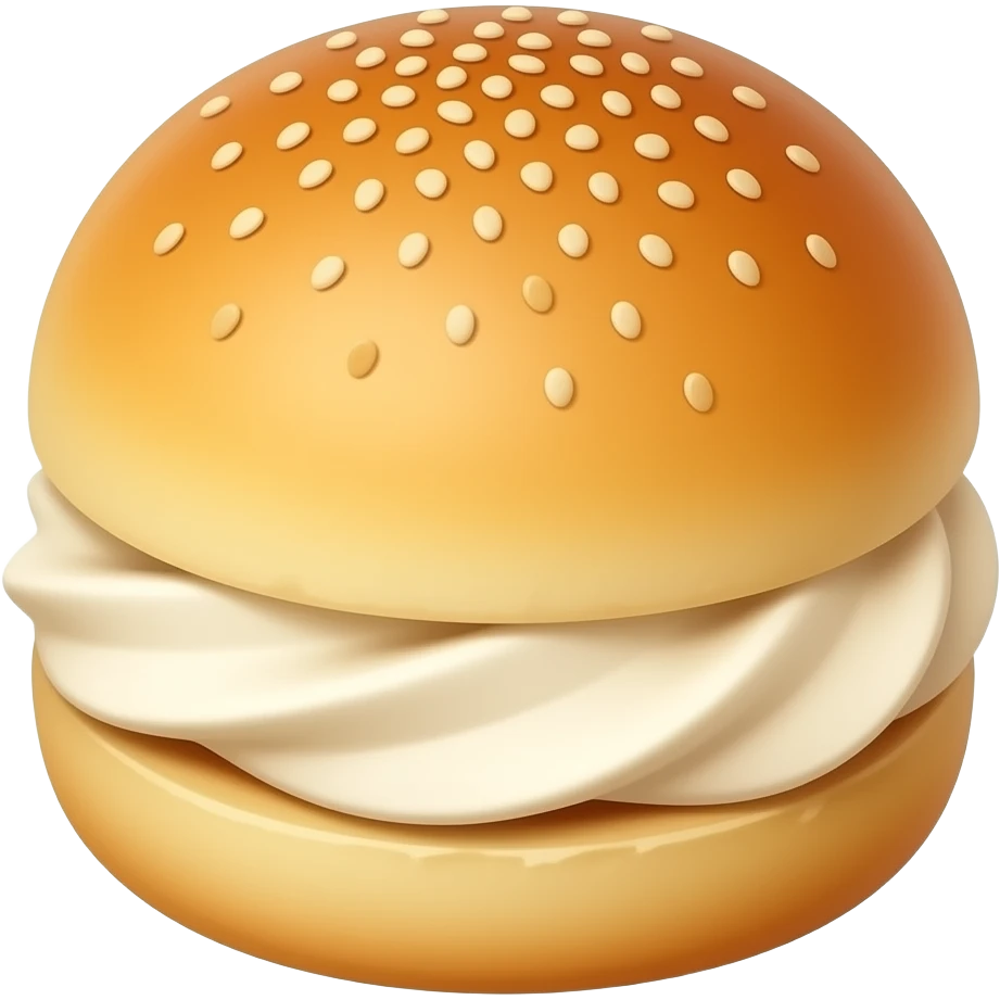 create emoji of bougatsa with cream emoji