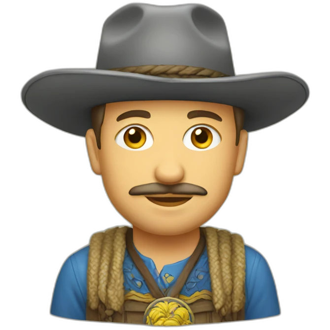 ukrainian kozak in hat emoji