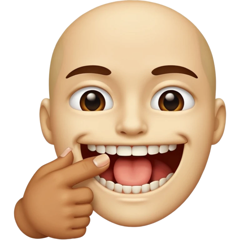 Boca mordiendo un dedo emoji