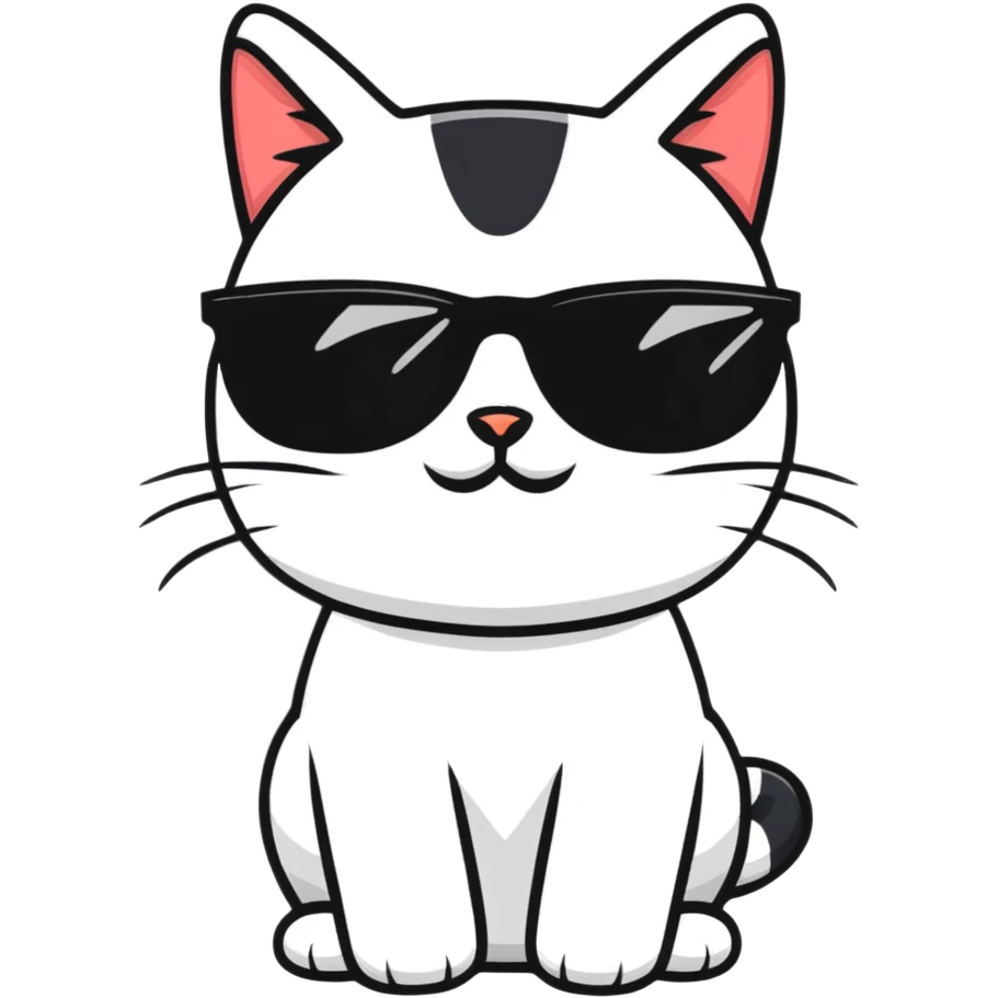 Cat with sunglasses emoji