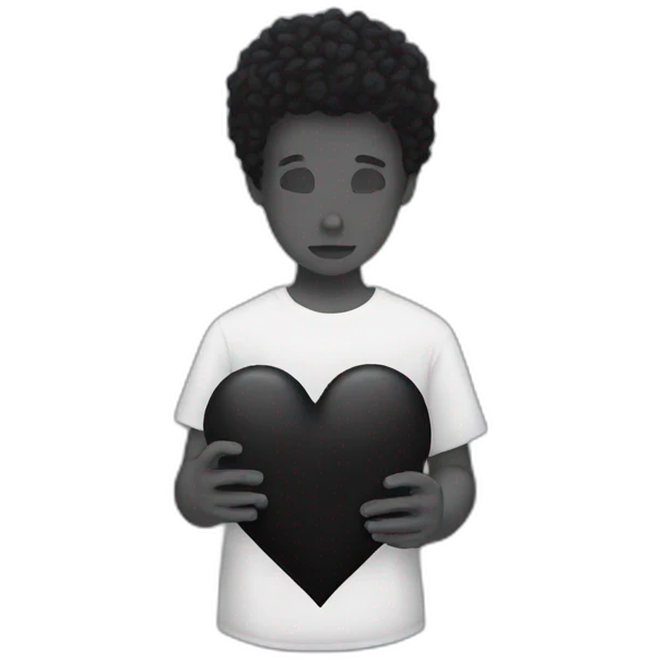 Black heart broken emoji