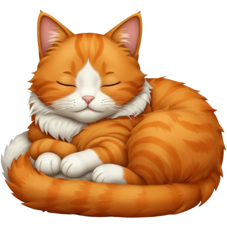 sleeping orange cat emoji