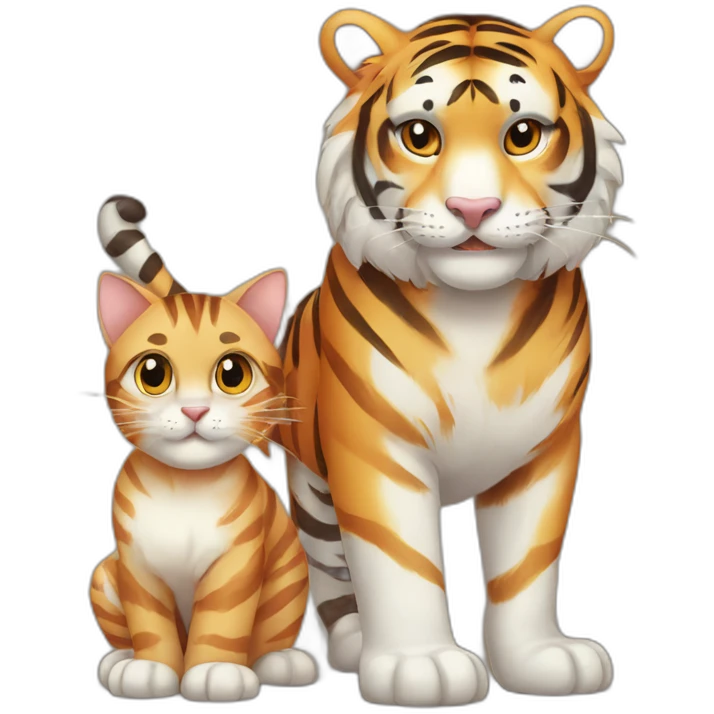 tiger and white striped cat emoji