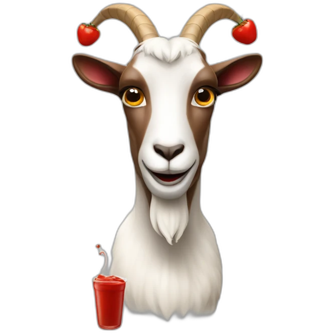 goat with ketchup emoji