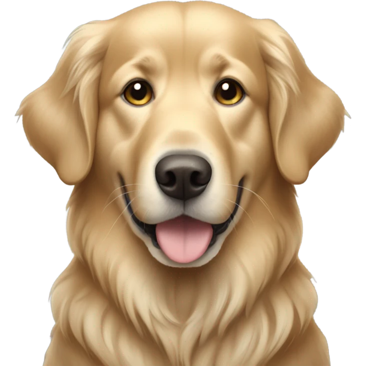 graying golden retriever  emoji