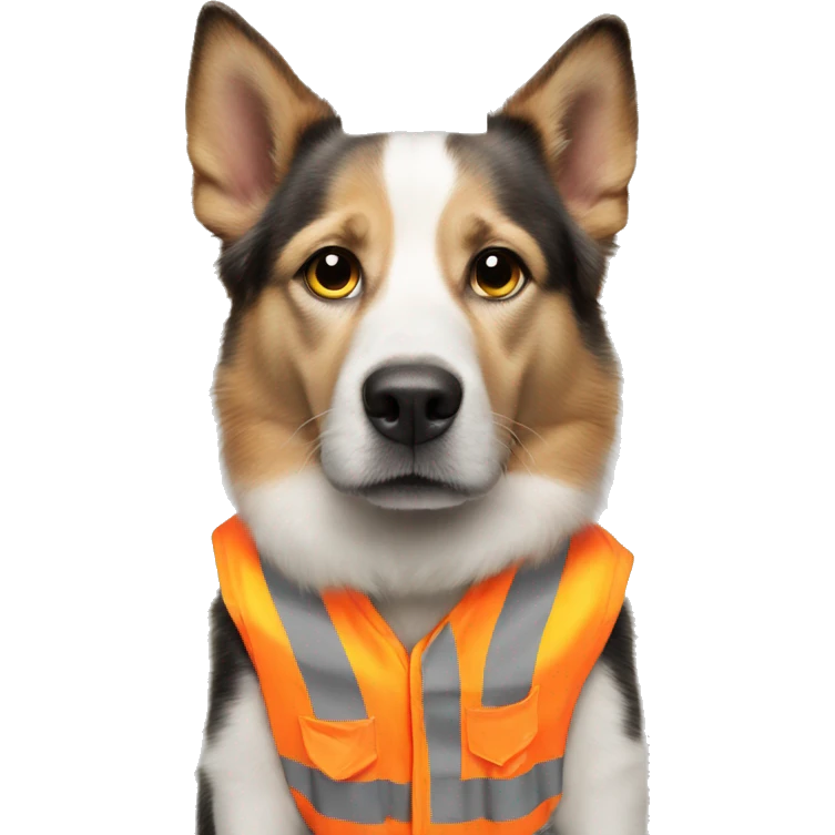 dog in high vis vest emoji