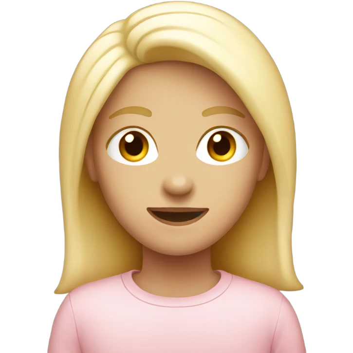 Light pink iPhone  emoji