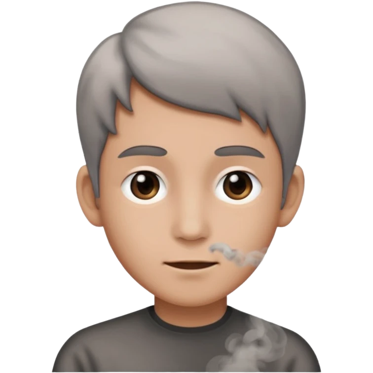 Smoke coming out of ears emoji