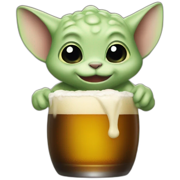 Grogu beer emoji