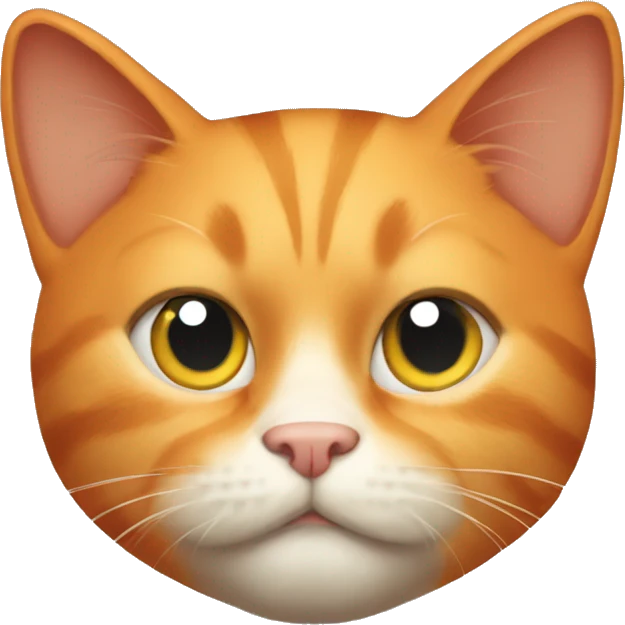orange cat with attitude!! emoji