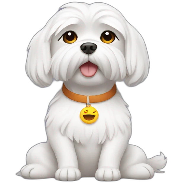 meditating maltese dog emoji