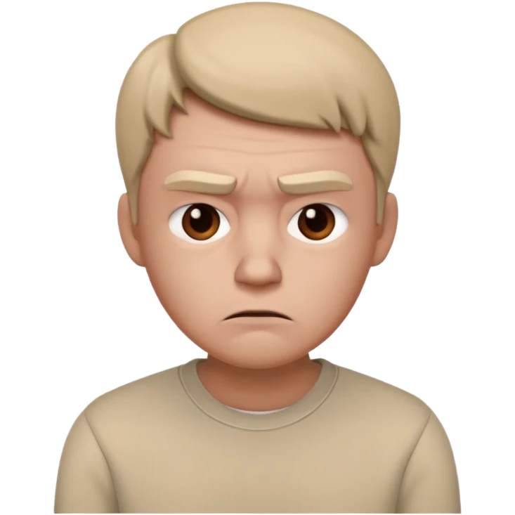 disapointment people, 3D emoji