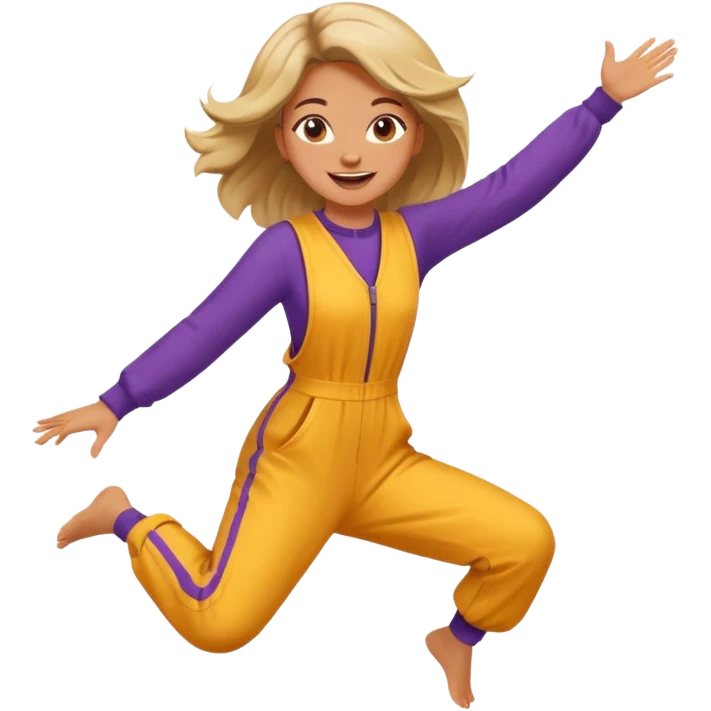 girl jumping from helicopter emoji