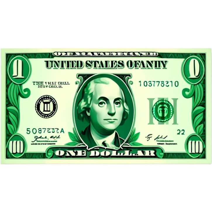 a dollar paper money emoji