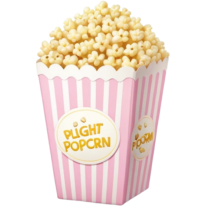 light pink popcorn box and light yellow popcorn emoji