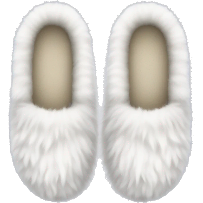 Fluffy white slippers emoji