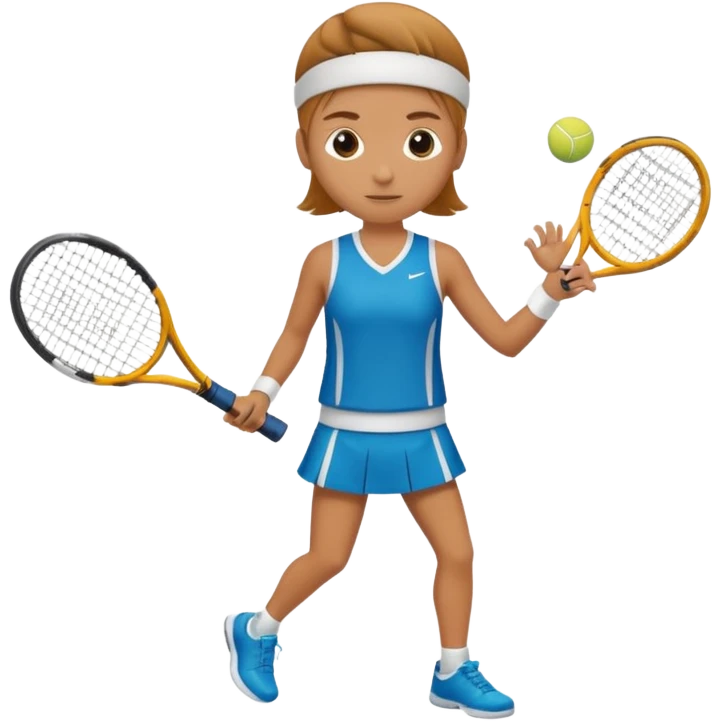 High resolution full body of a tennis player with just a one racket  emoji