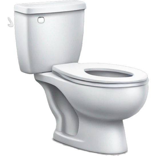 A toilet with a singing head coming out of it emoji