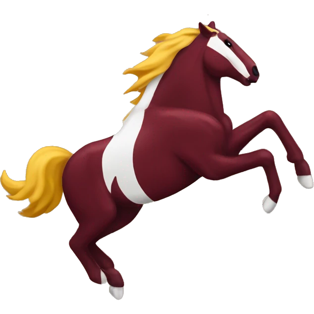 maroon and gold bronco emoji