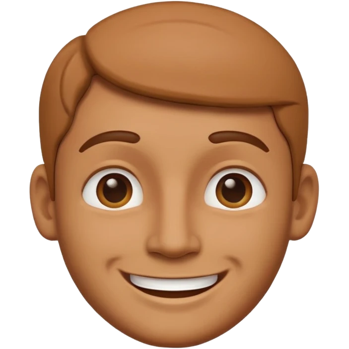 Clay male face happy emoji