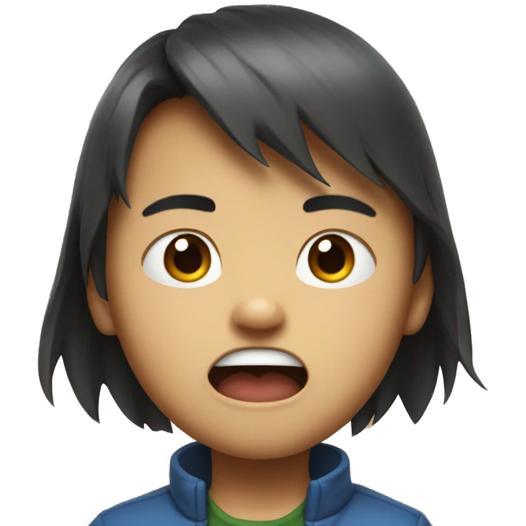 a taiwanese kid named brandon being mad emoji