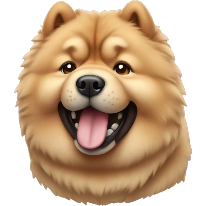 A happy chow chow  emoji