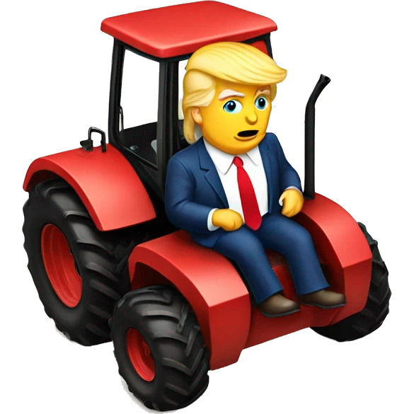 Donald Trump on a Tractor  emoji
