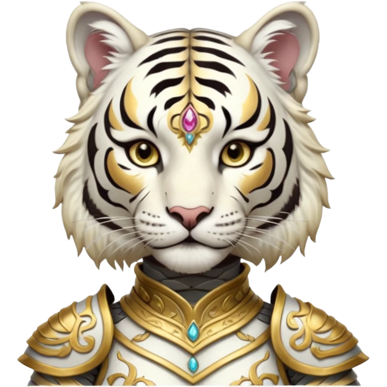 ESO Female white tiger khajiit leader of the umbral rose  emoji