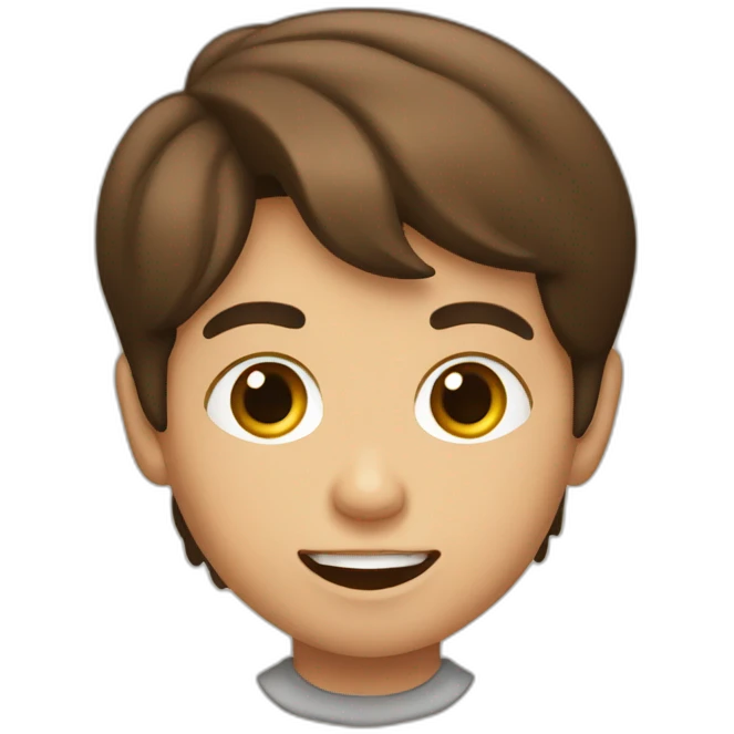 niño rubio con cabra café emoji