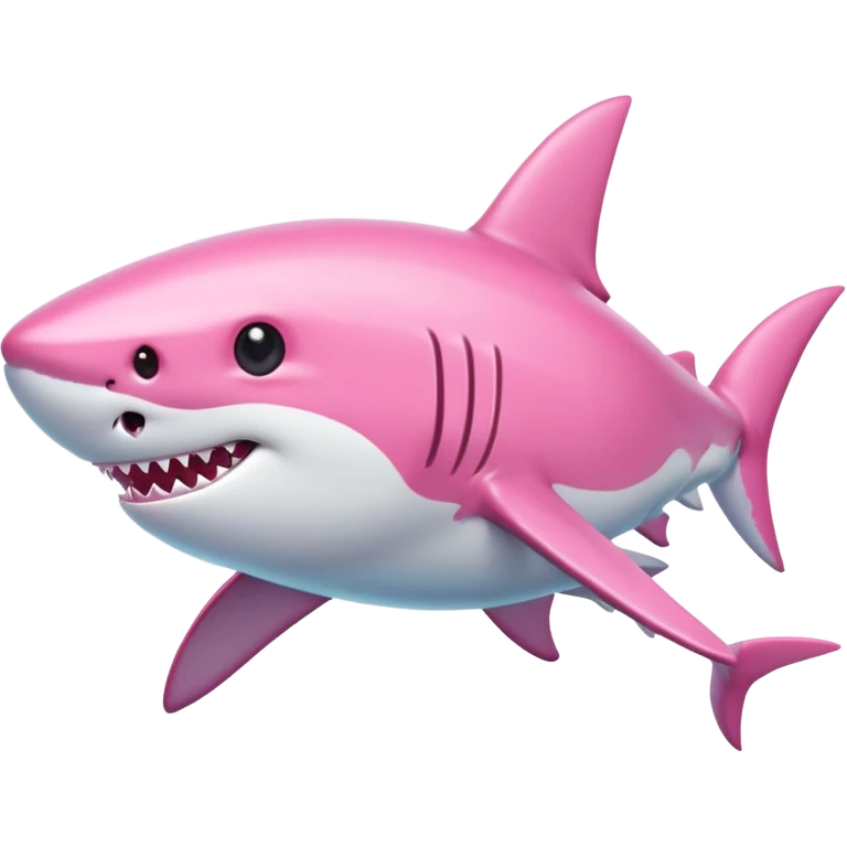 Pink shark with bow emoji
