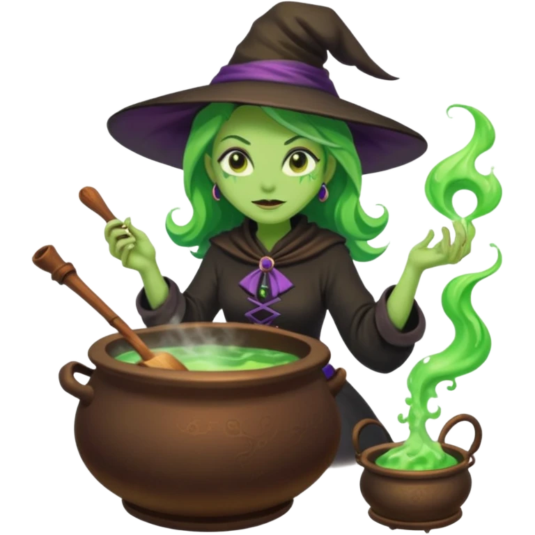 green witch cooking potion emoji