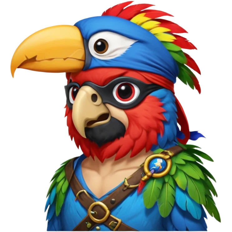 pirate and parrot emoji