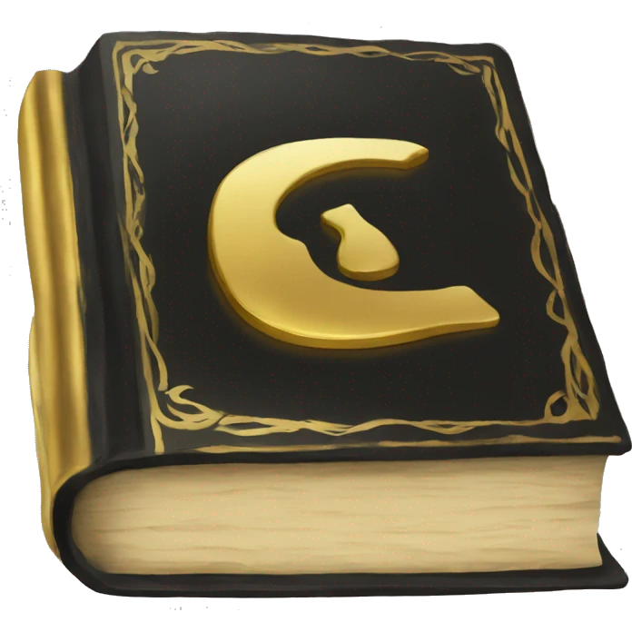 Black gold book  emoji