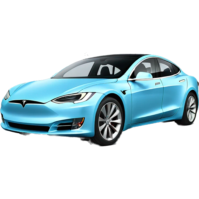 Light blue tesla emoji