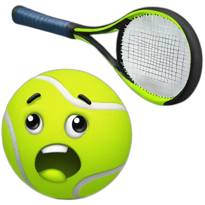 confused tennis ball emoji