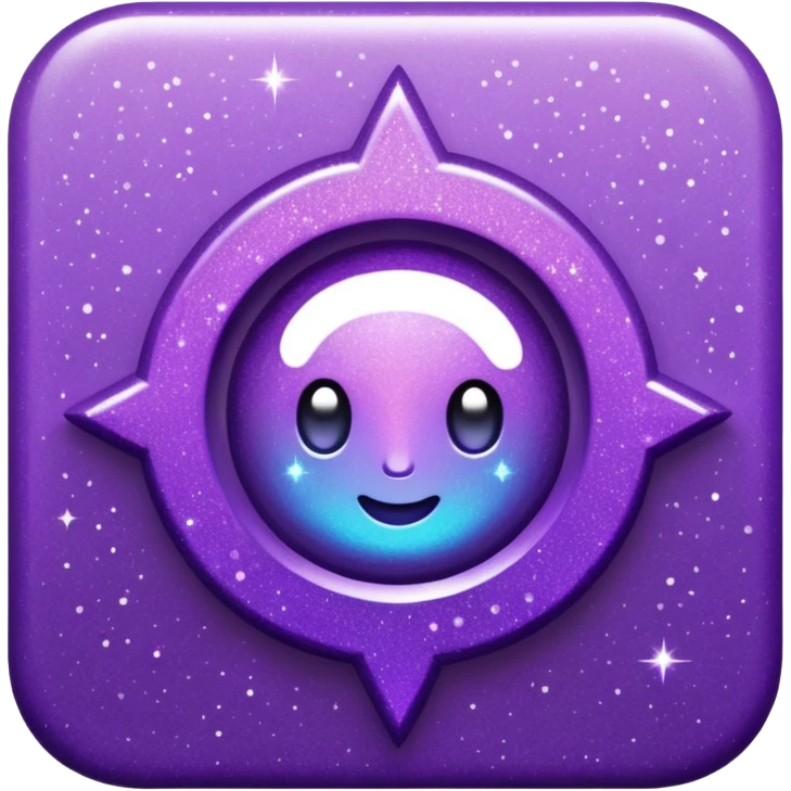Purple Glitter Symbol of Manager emoji