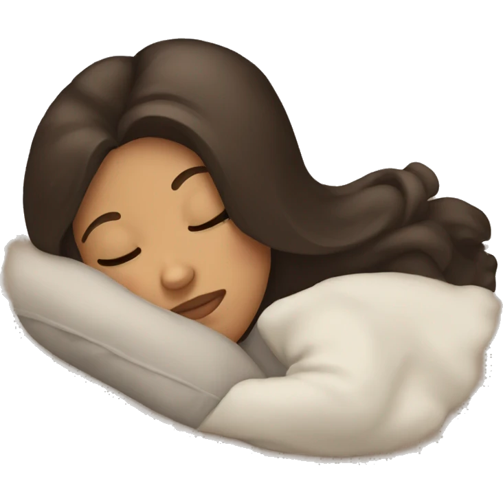 Brunette girl sleeping emoji