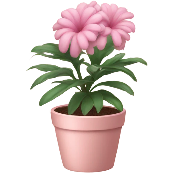 Pink plant in pale pink pot emoji