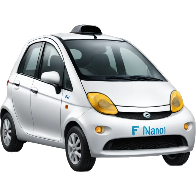 F1 car like racing but with tata nano emoji
