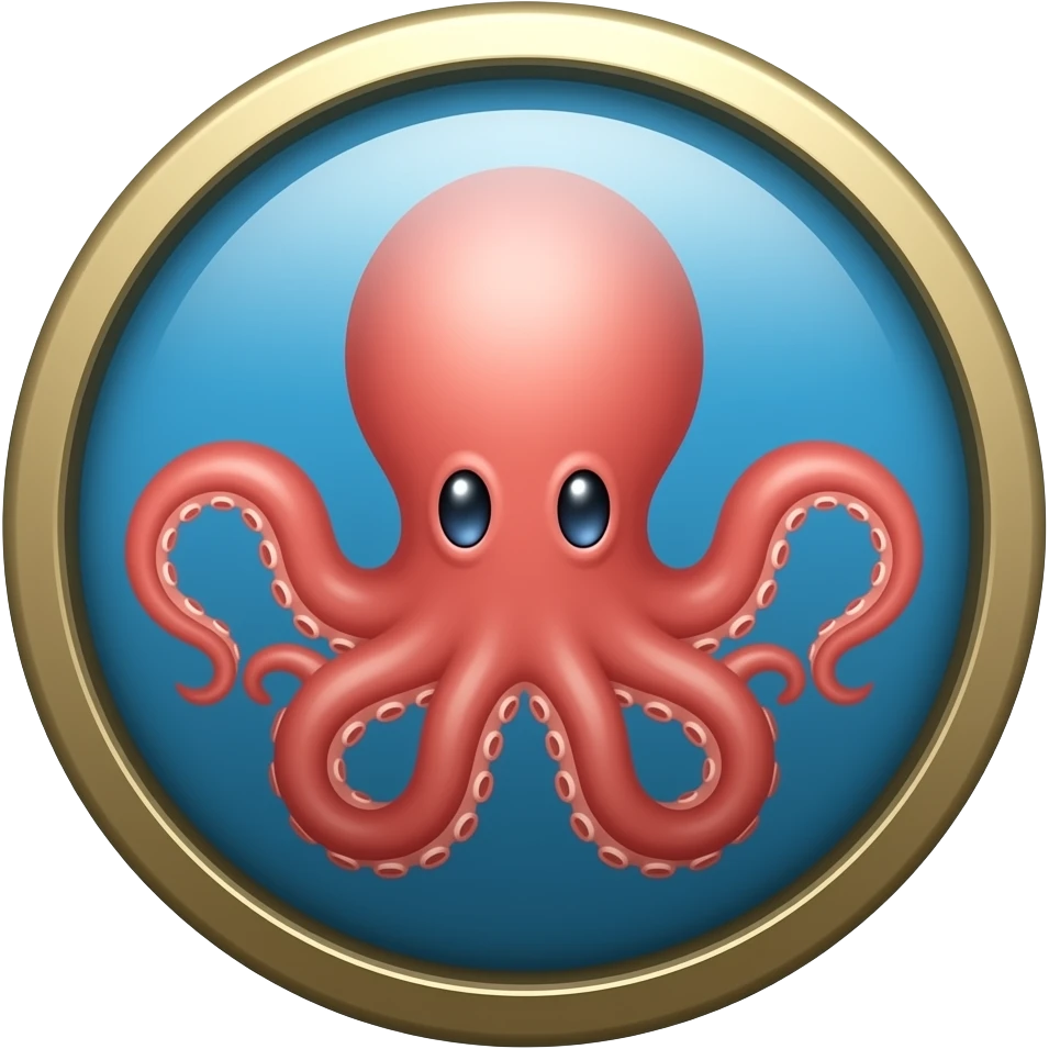round_shield with octopus emoji