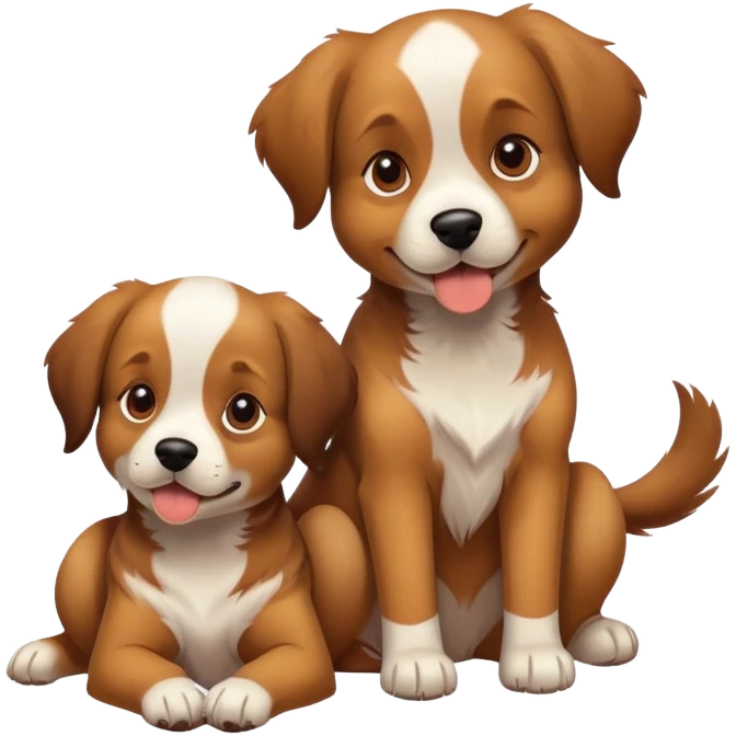 perro con cachorro emoji