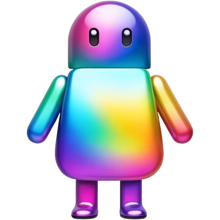 Abstract colorful Shiny La Creatura full body emoji