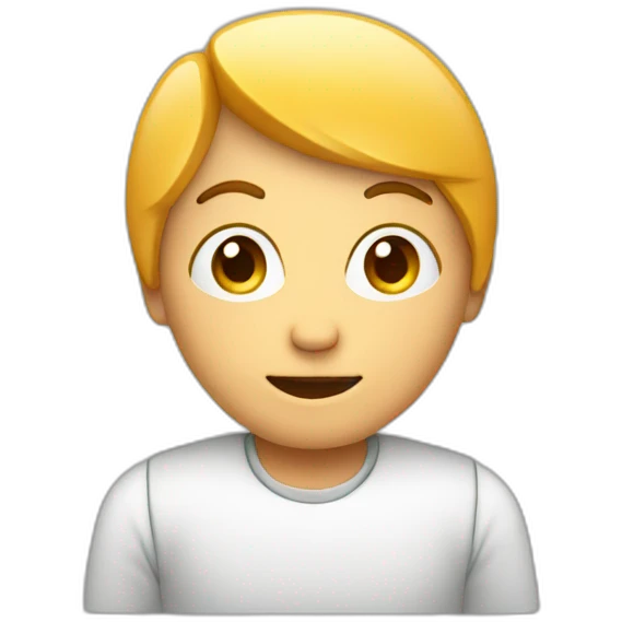 A person behind a computer emoji