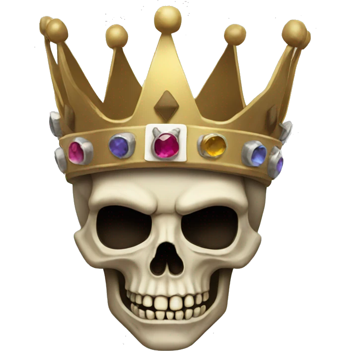 Skull king crown emoji