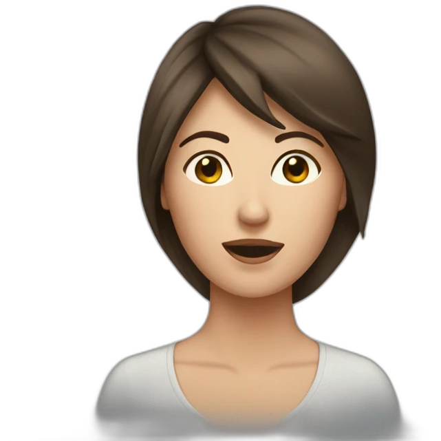Brunette hicking woman  emoji