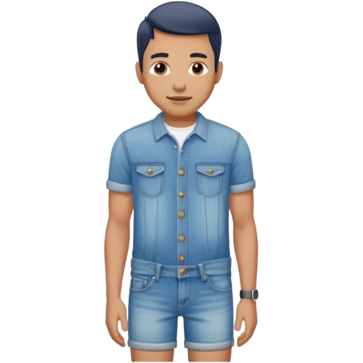 male denim shorts emoji