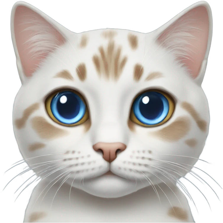 Realistic blue eyed cat emoji