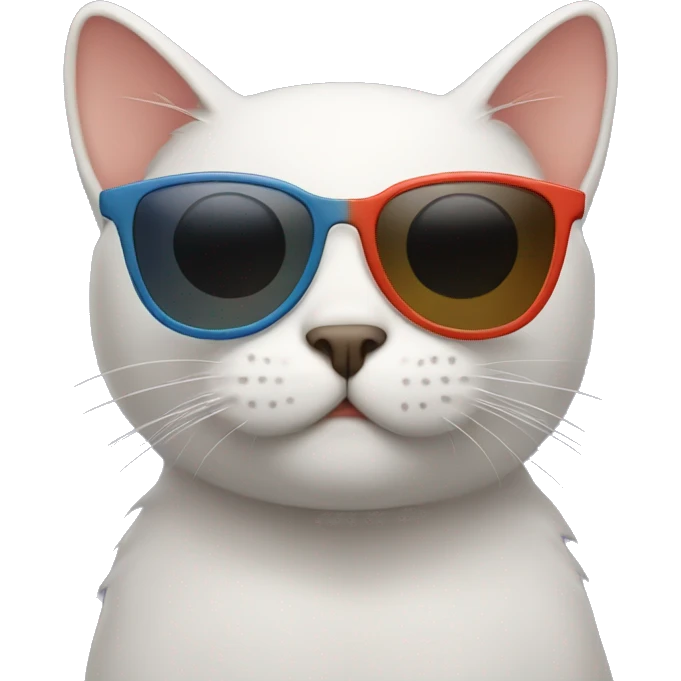 Cat with sunglasses kissing   emoji