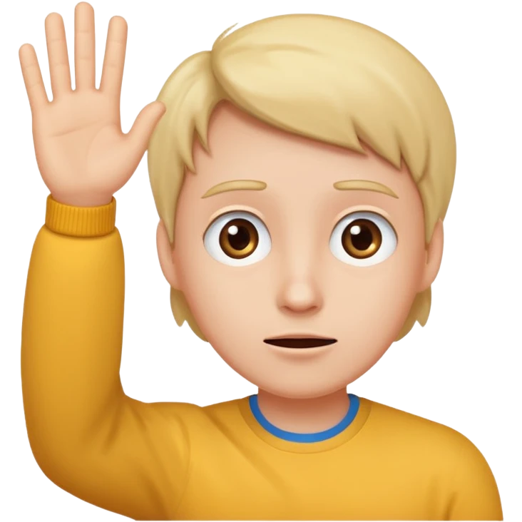 Waving hand infront of very worried face emoji