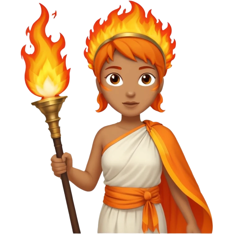 Ancient Torch Bearer woman emoji